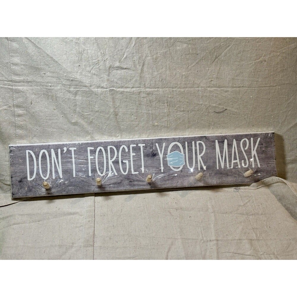 Don’t Forget Your Mask Hooks Paper Store Wall Mount Hanging Storage For PPE